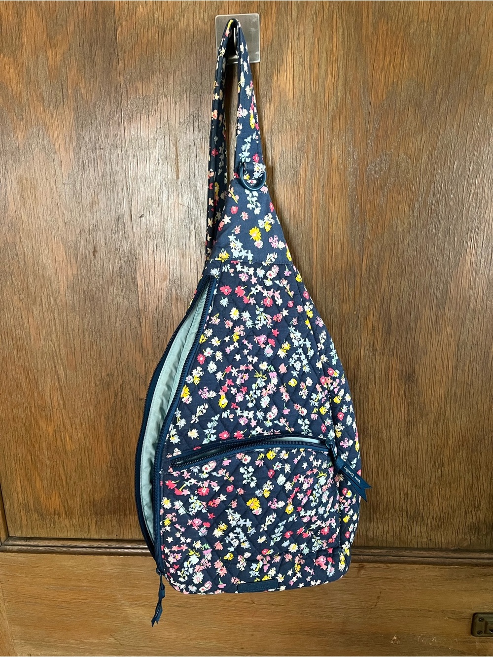Vera Bradley Navy Floral Sling Bag for Women